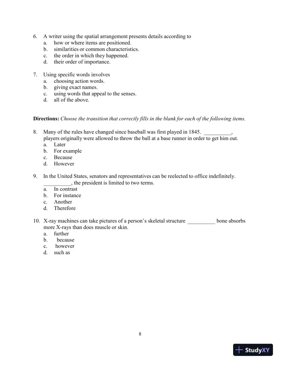 Test Bank for In Concert: An Integrated Approach to Reading and Writing , 3rd Edition, page 14
