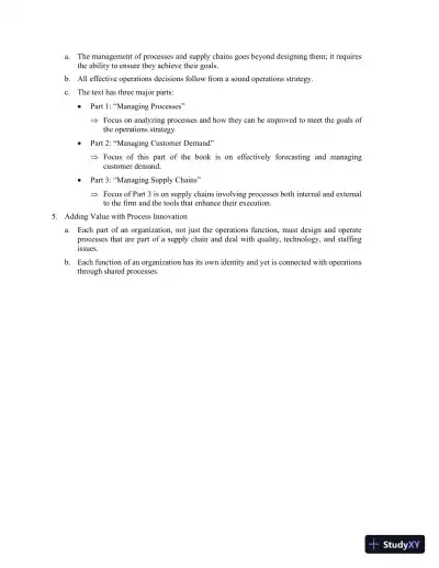 Class Notes For Operations Management: Processes and Supply Chains, 11th Edition - Page 11 preview image