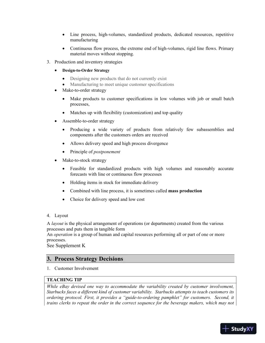 Class Notes For Operations Management: Processes and Supply Chains, 11th Edition, page 15