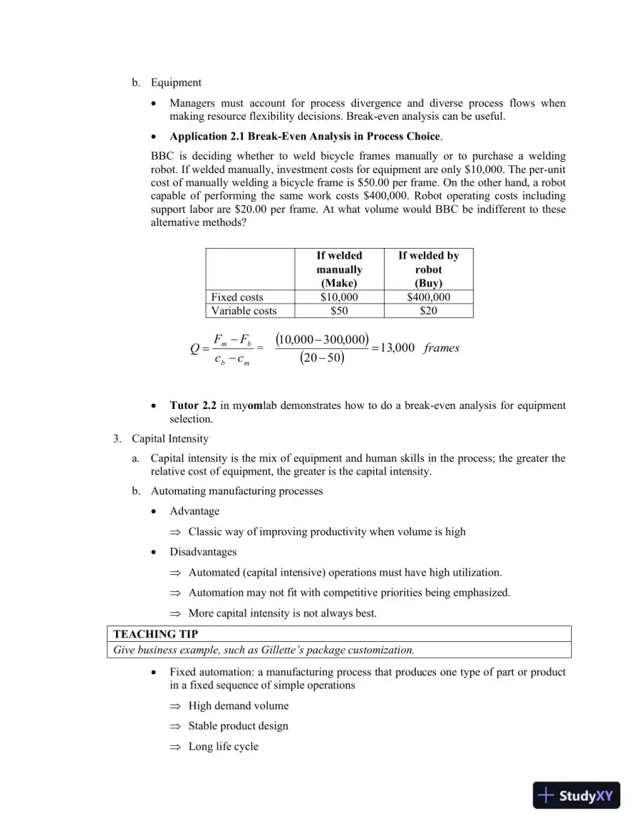 Class Notes For Operations Management: Processes and Supply Chains, 11th Edition, page 17