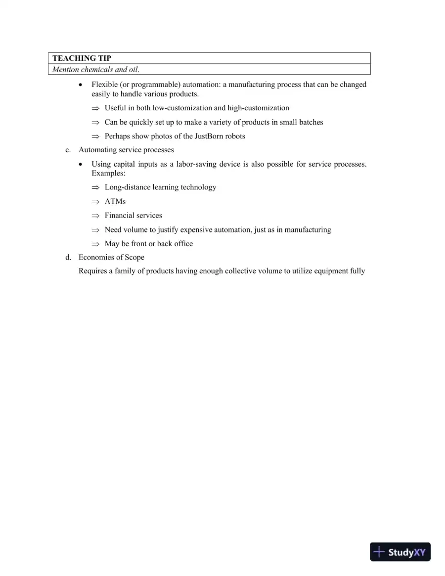 Class Notes For Operations Management: Processes and Supply Chains, 11th Edition, page 18