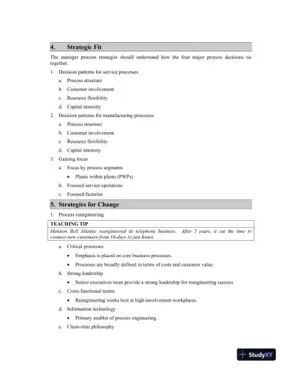 Class Notes For Operations Management: Processes and Supply Chains, 11th Edition - Page 19 preview image