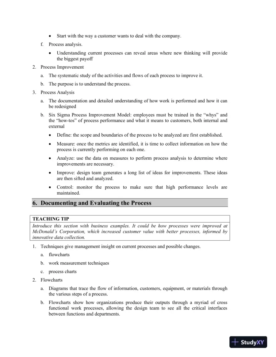Class Notes For Operations Management: Processes and Supply Chains, 11th Edition, page 20