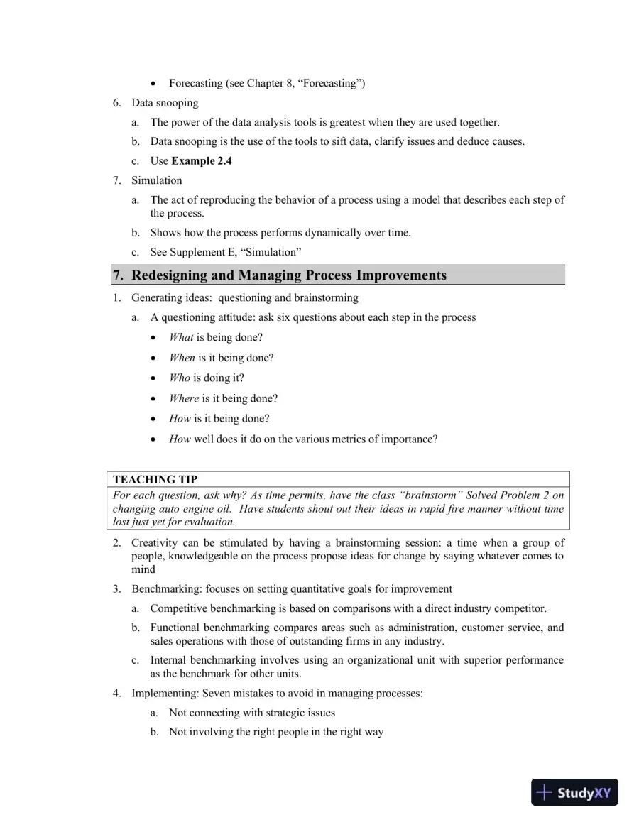 Class Notes For Operations Management: Processes and Supply Chains, 11th Edition, page 23