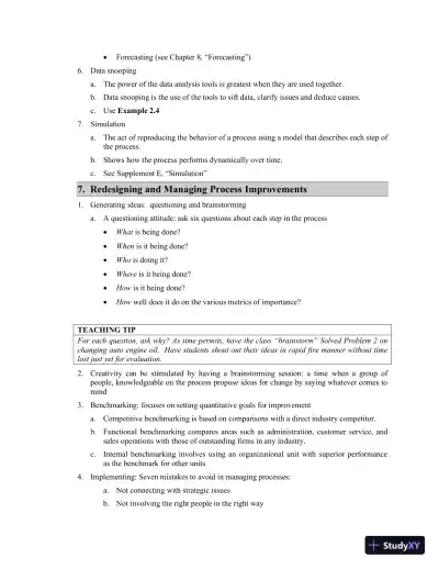 Class Notes For Operations Management: Processes and Supply Chains, 11th Edition - Page 23 preview image