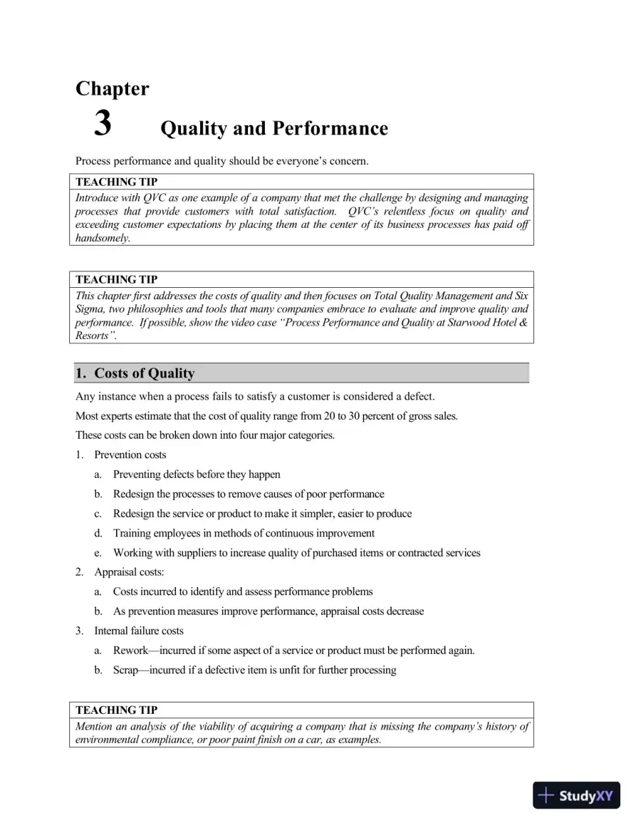 Class Notes For Operations Management: Processes and Supply Chains, 11th Edition, page 25