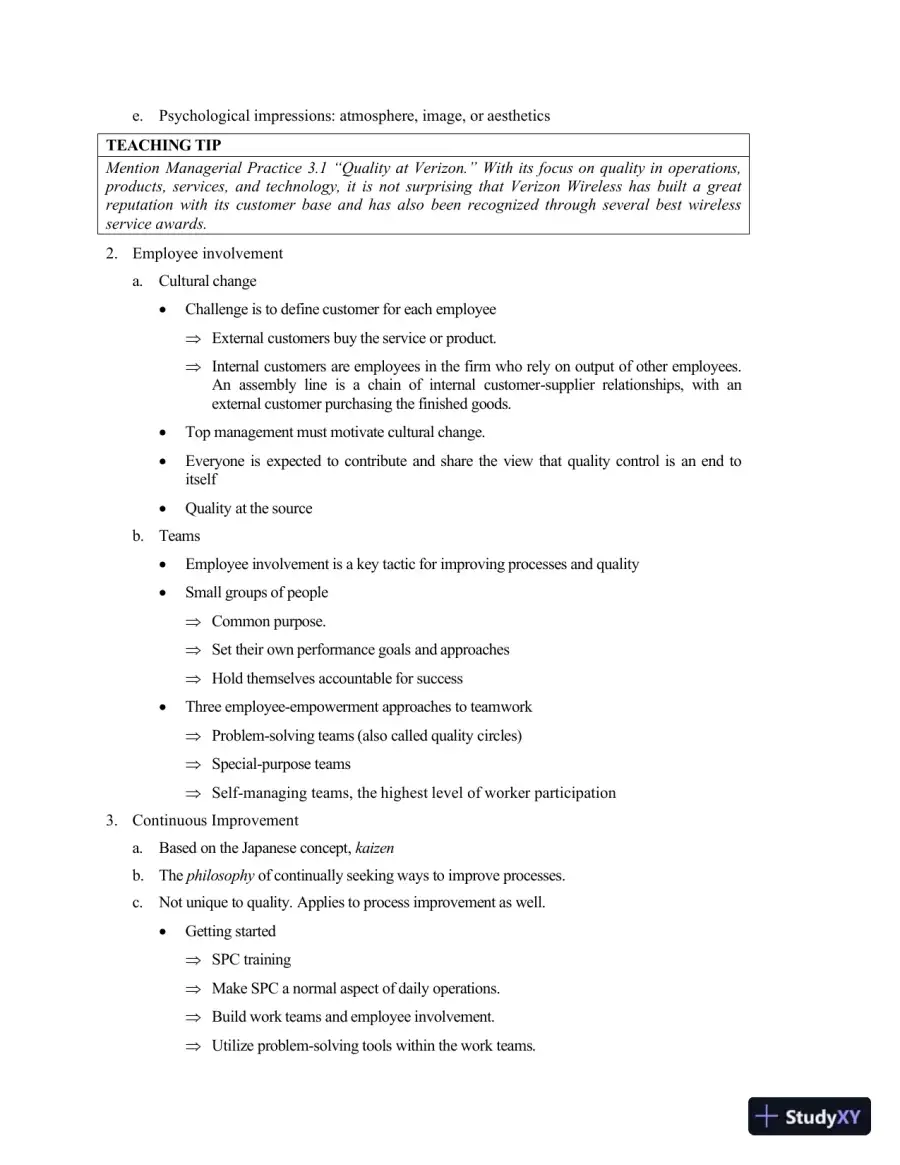 Class Notes For Operations Management: Processes and Supply Chains, 11th Edition, page 27