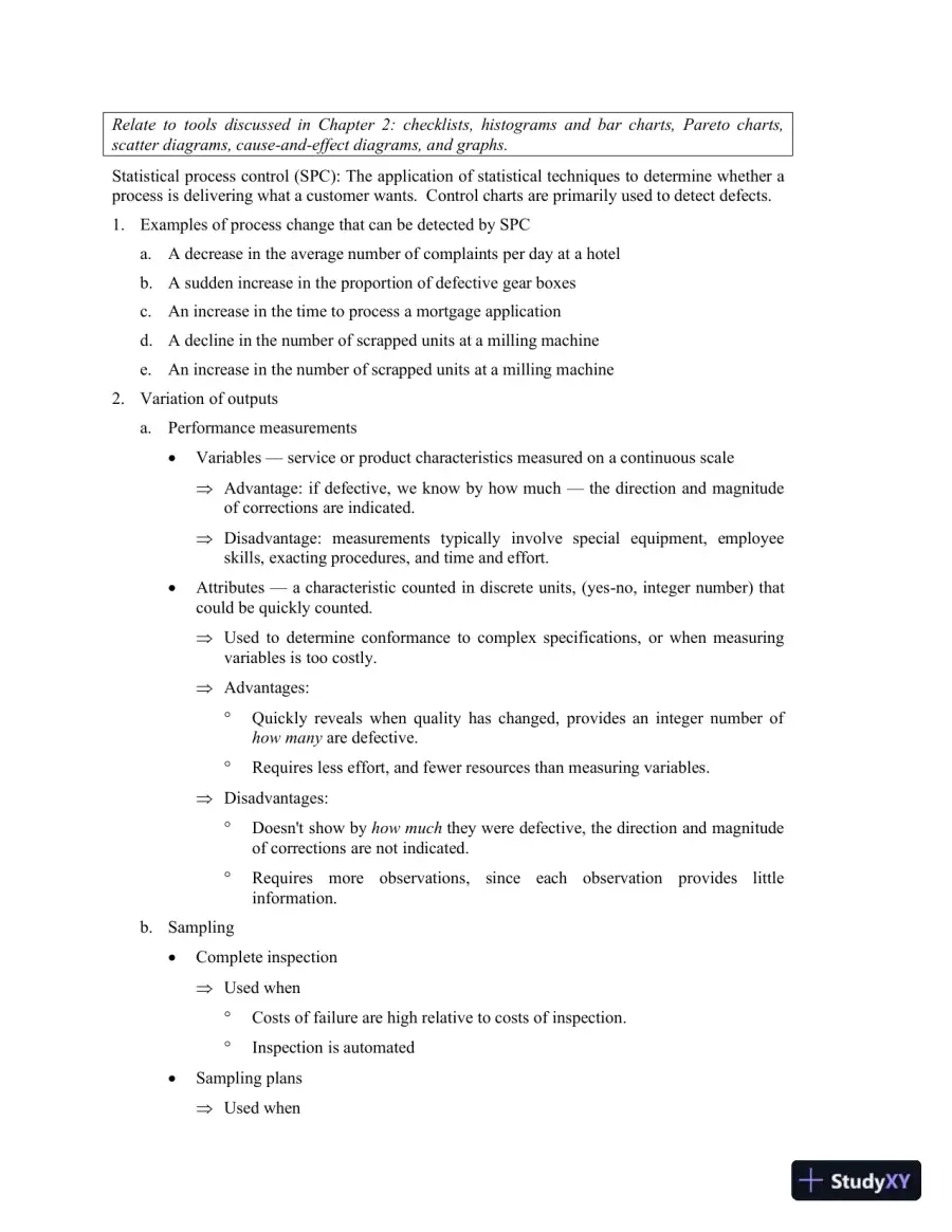 Class Notes For Operations Management: Processes and Supply Chains, 11th Edition, page 29