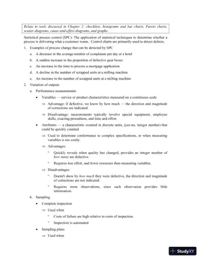 Class Notes For Operations Management: Processes and Supply Chains, 11th Edition - Page 29 preview image