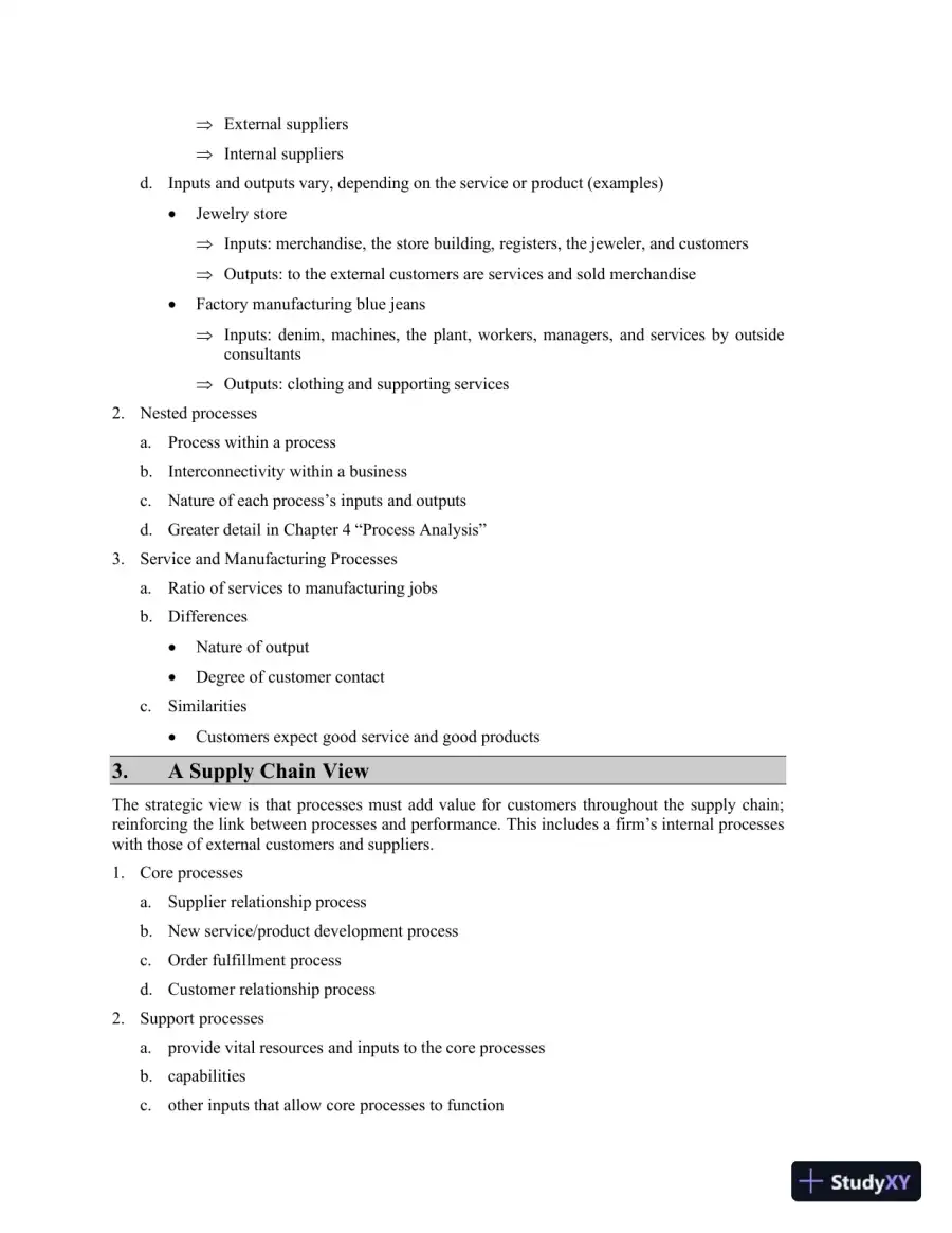 Class Notes For Operations Management: Processes and Supply Chains, 11th Edition, page 5