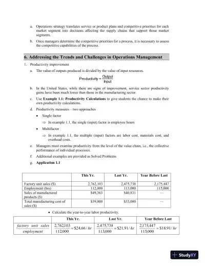 Class Notes For Operations Management: Processes and Supply Chains, 11th Edition - Page 9 preview image