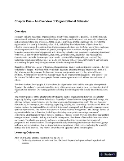 Organizational Behavior: Managing People and Organizations, 12th Edition Class Notes - Page 1 preview image