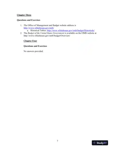 Solution Manual for Fiscal Administration, 9th Edition - Page 7 preview image