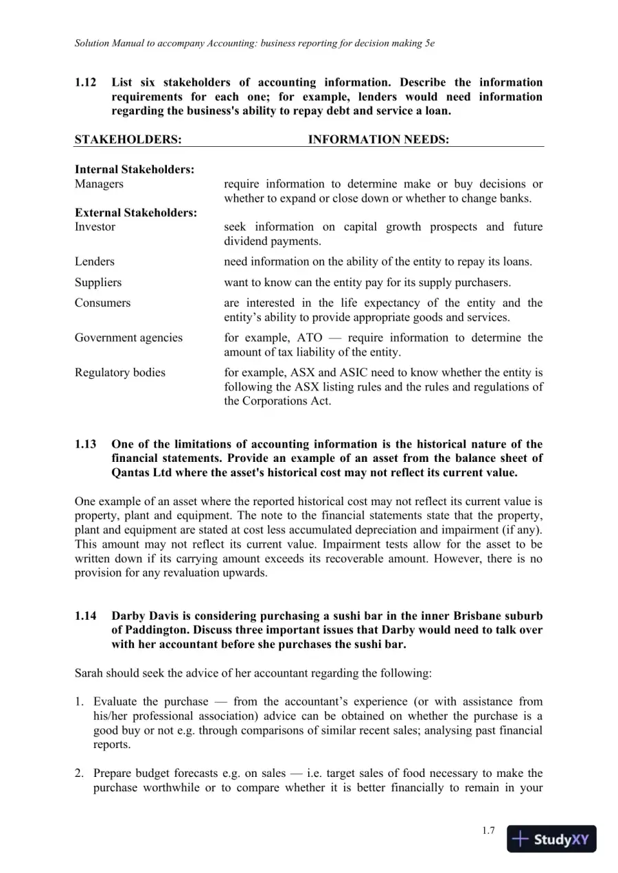 Accounting: Business Reporting For Decision Making, 5th Edition Solution Manual, page 8