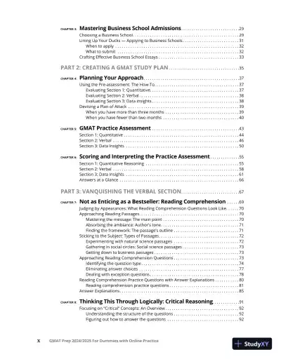 GMAT Prep 2024/2025 For Dummies with Online Practice (2023) - Page 13 preview image