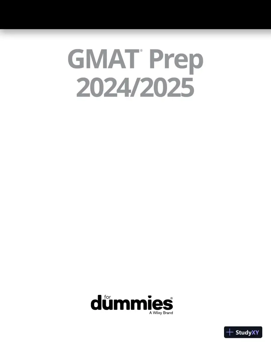 GMAT Prep 2024/2025 For Dummies with Online Practice (2023), page 6