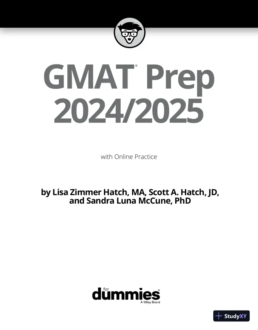 GMAT Prep 2024/2025 For Dummies with Online Practice (2023), page 8