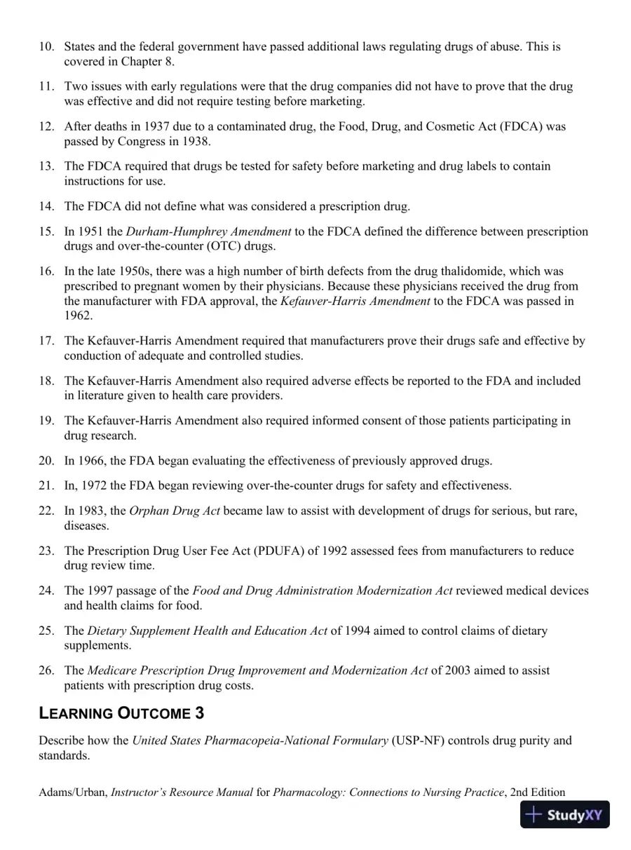 Class Notes for Pharmacology Connections to Nursing Practice, 2nd Edition, page 12