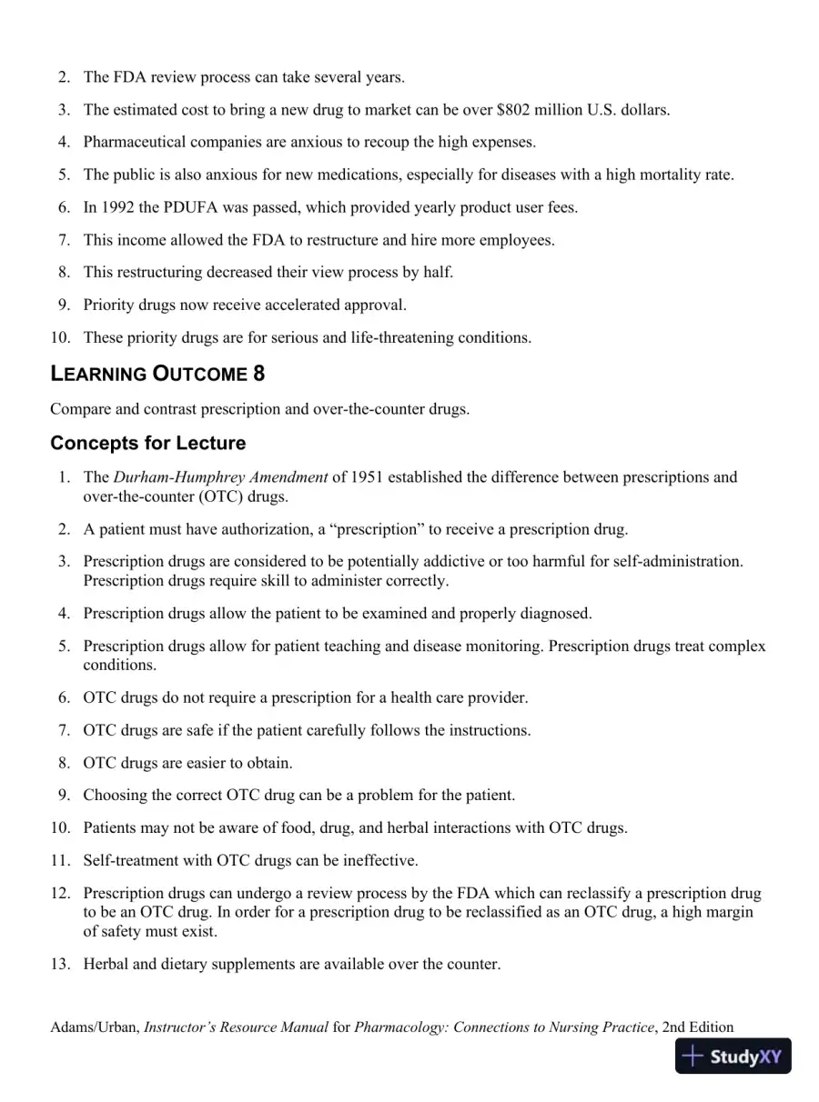 Class Notes for Pharmacology Connections to Nursing Practice, 2nd Edition, page 15