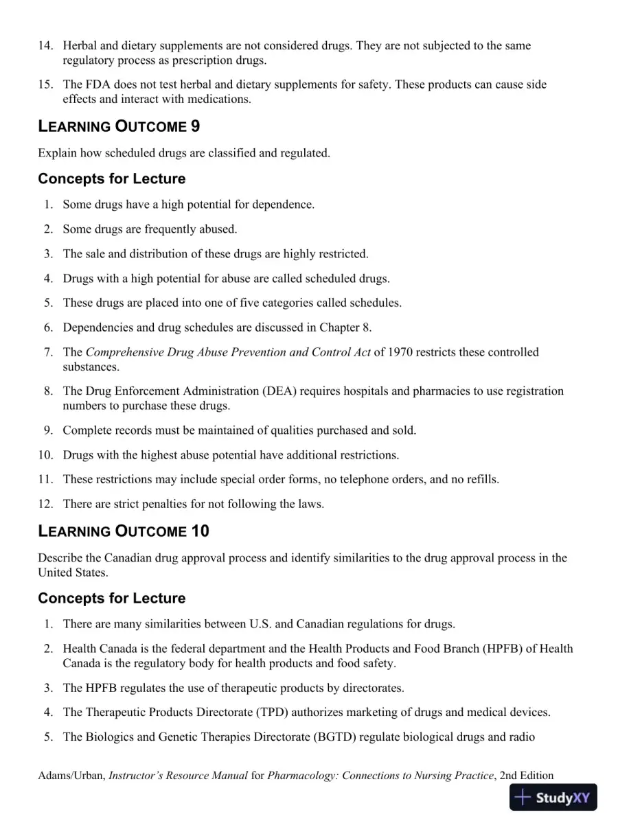 Class Notes for Pharmacology Connections to Nursing Practice, 2nd Edition, page 16