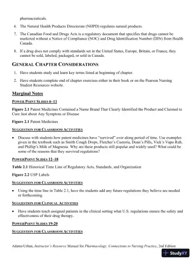 Class Notes for Pharmacology Connections to Nursing Practice, 2nd Edition - Page 17 preview image