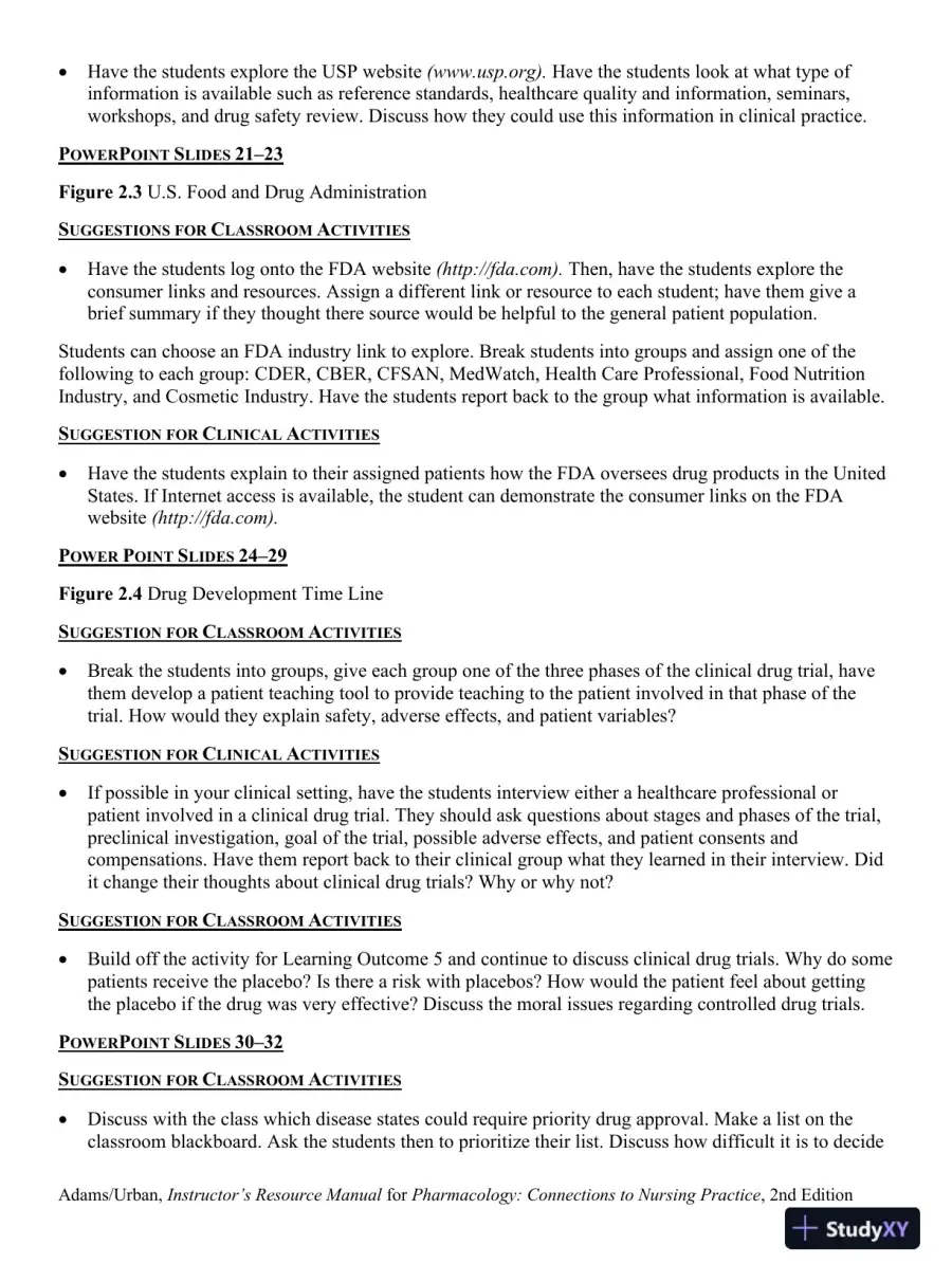 Class Notes for Pharmacology Connections to Nursing Practice, 2nd Edition, page 18