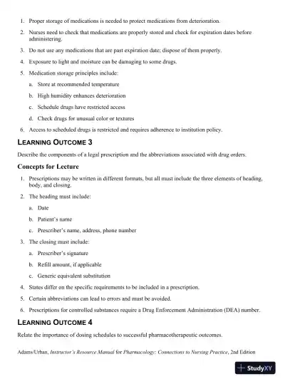 Class Notes for Pharmacology Connections to Nursing Practice, 2nd Edition - Page 22 preview image