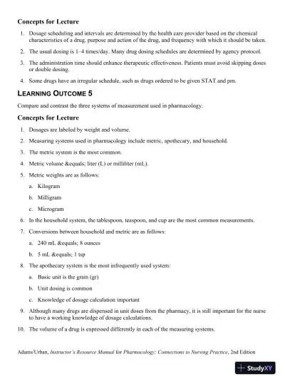 Class Notes for Pharmacology Connections to Nursing Practice, 2nd Edition - Page 23 preview image