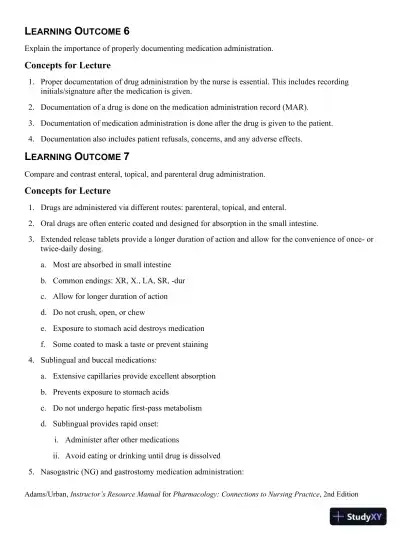 Class Notes for Pharmacology Connections to Nursing Practice, 2nd Edition - Page 24 preview image