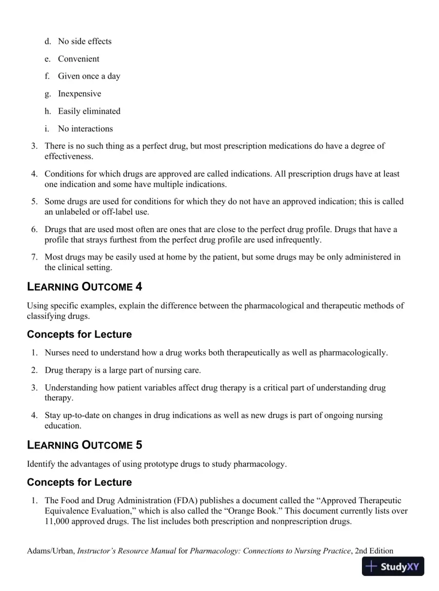 Class Notes for Pharmacology Connections to Nursing Practice, 2nd Edition, page 4