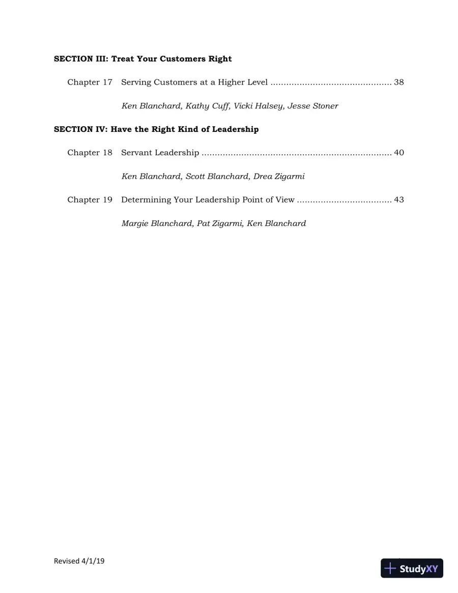 Solution Manual for Leading at a Higher Level: Blanchard on Leadership and Creating High Performing Organizations, 3rd Edition, page 5