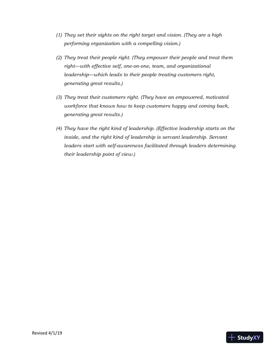 Solution Manual for Leading at a Higher Level: Blanchard on Leadership and Creating High Performing Organizations, 3rd Edition, page 7