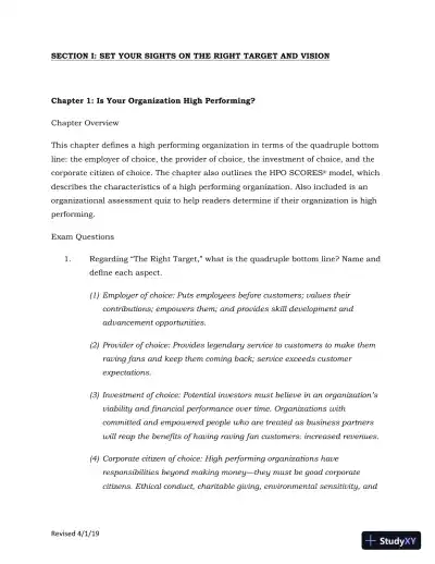 Solution Manual for Leading at a Higher Level: Blanchard on Leadership and Creating High Performing Organizations, 3rd Edition - Page 8 preview image