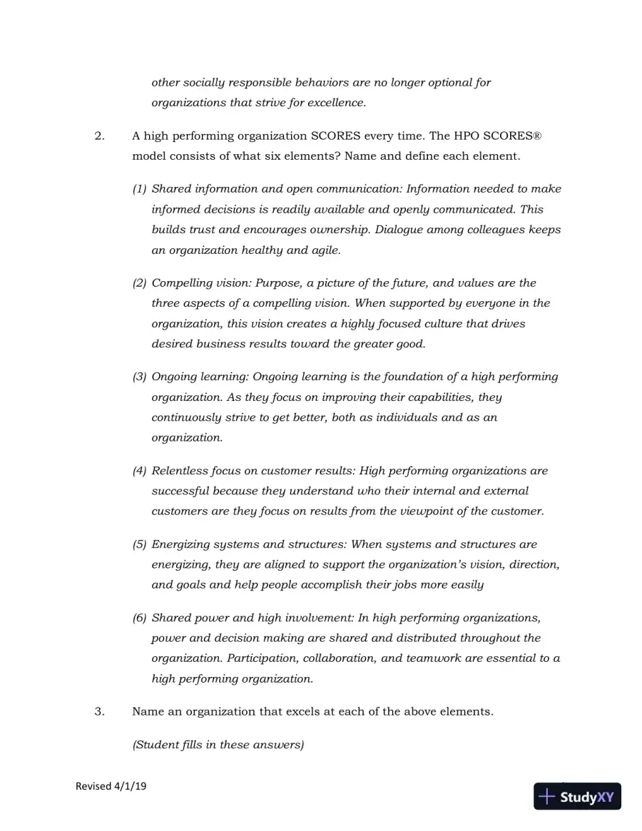 Solution Manual for Leading at a Higher Level: Blanchard on Leadership and Creating High Performing Organizations, 3rd Edition, page 9