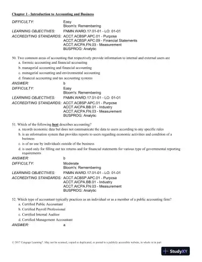 Financial and Managerial Accounting 14th Edition Test Bank - Page 15 preview image