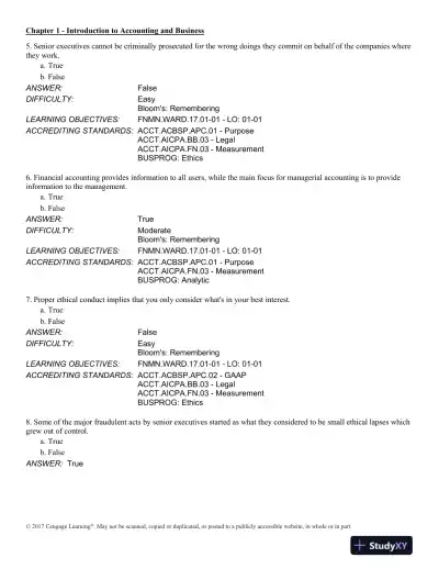 Financial and Managerial Accounting 14th Edition Test Bank - Page 3 preview image