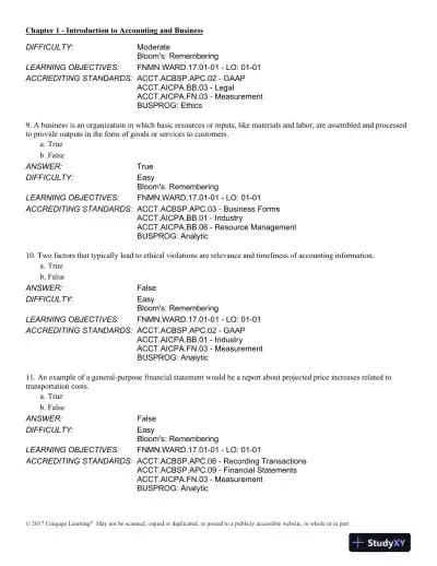 Financial and Managerial Accounting 14th Edition Test Bank - Page 4 preview image