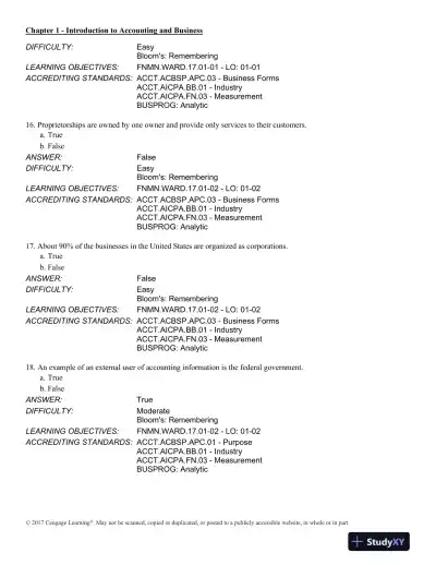 Financial and Managerial Accounting 14th Edition Test Bank - Page 6 preview image