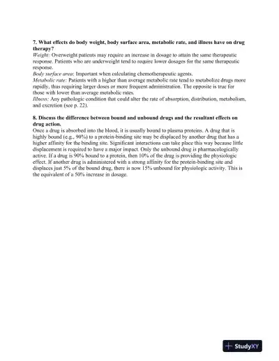 Basic Pharmacology For Nurses, 15th Edition Solution Manual - Page 5 preview image