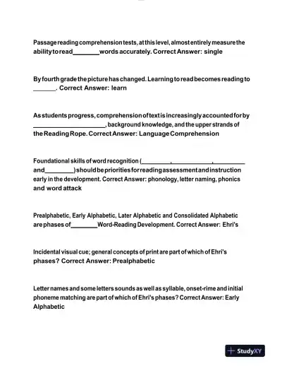 2023 NR601 LETRS Unit 1 Session 5 With Answers (58 Solved Questions) - Page 3 preview image