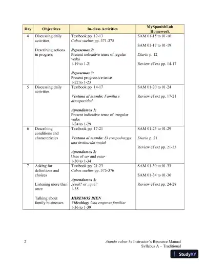 Solution Manual for Atando cabos: Curso intermedio de español, 5th Edition - Page 10 preview image