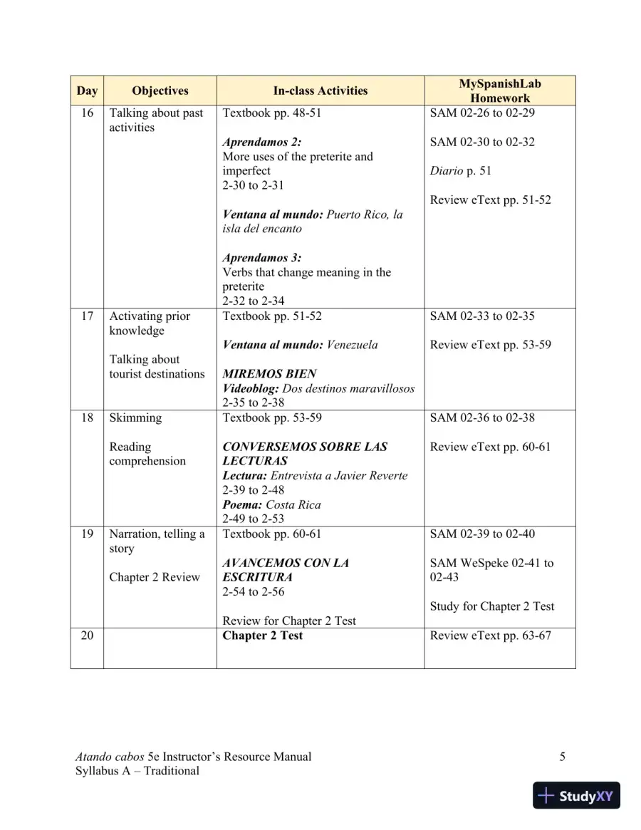 Solution Manual for Atando cabos: Curso intermedio de español, 5th Edition, page 13