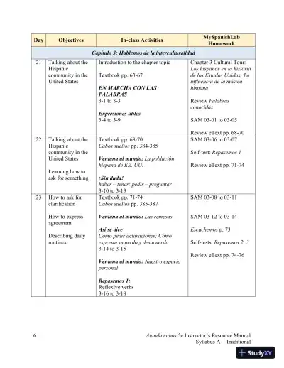 Solution Manual for Atando cabos: Curso intermedio de español, 5th Edition - Page 14 preview image