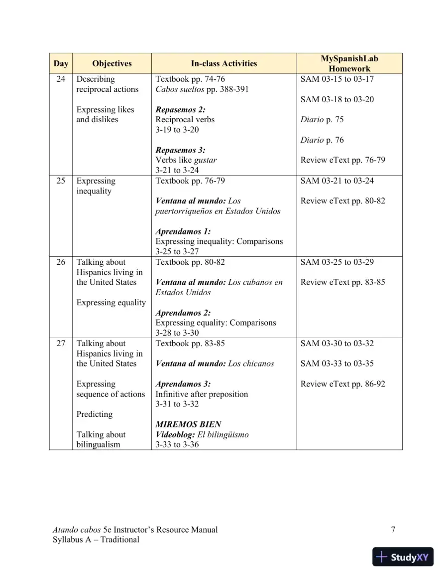Solution Manual for Atando cabos: Curso intermedio de español, 5th Edition, page 15