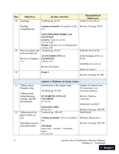 Solution Manual for Atando cabos: Curso intermedio de español, 5th Edition - Page 16 preview image