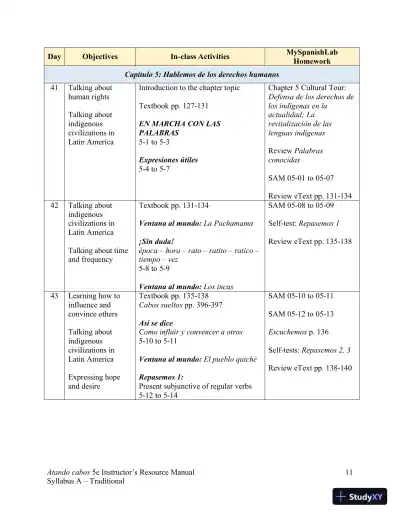 Solution Manual for Atando cabos: Curso intermedio de español, 5th Edition - Page 19 preview image