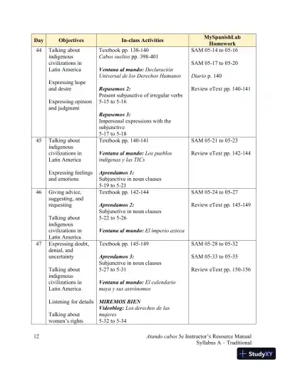Solution Manual for Atando cabos: Curso intermedio de español, 5th Edition - Page 20 preview image