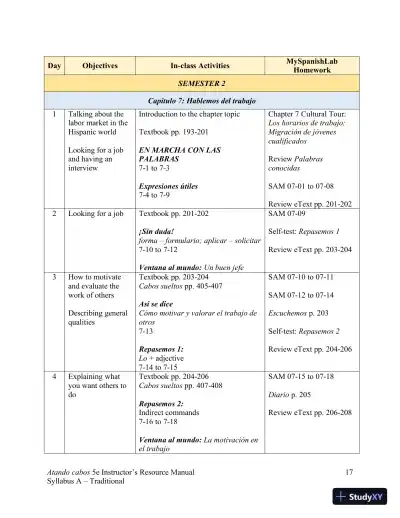 Solution Manual for Atando cabos: Curso intermedio de español, 5th Edition - Page 25 preview image