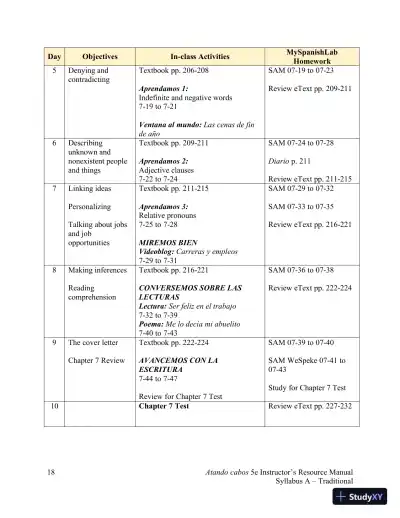 Solution Manual for Atando cabos: Curso intermedio de español, 5th Edition - Page 26 preview image