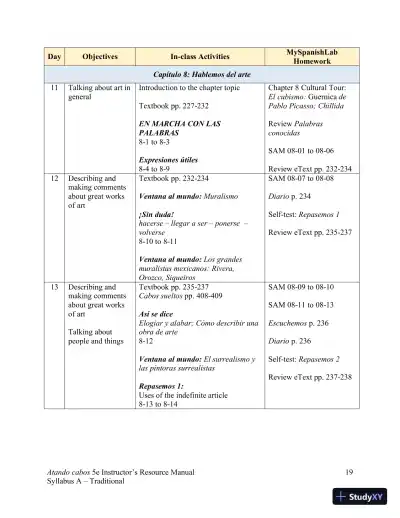Solution Manual for Atando cabos: Curso intermedio de español, 5th Edition - Page 27 preview image
